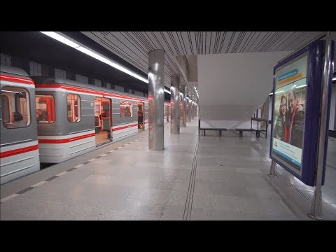 Czech Republic, Prague, metro ride from Strašnická to Skalka