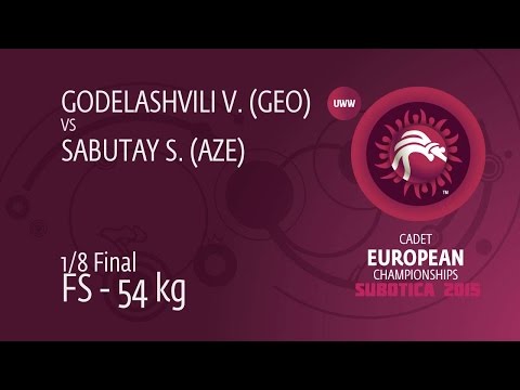 1/8 FS - 54 kg: S. SABUTAY (AZE) df. V. GODELASHVILI (GEO), 4-2