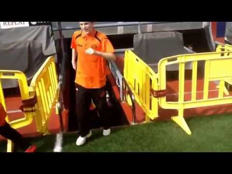 SKBFC U14s make their Nou Camp Entrance watch out for Dawson at the end.