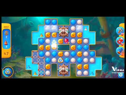 Fishdom. 9417 level no boosters and diamonds. 16 moves