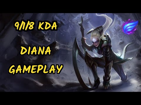 Scarra (DIANA) vs LUX - 9/1/8 KDA MID GAMEPLAY - NA Ranked DIAMOND