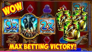 MAX BET VICTORY & INSANE HUGE WIN on Alexander The Great Slot - WMS Classic High Limit Live PLAY