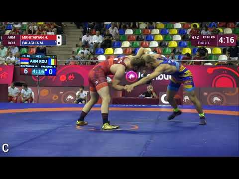 BRONZE FS - 86 kg: H. MKHITARYAN (ARM) v. M. PALAGHIA (ROU)