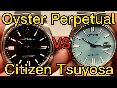 Unboxing Citizen Tsuyosa Tiffany Dial + Comparison to Rolex Oyster Perpetual