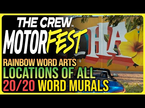 All 20 Word Murals The Crew Motorfest - Rainbow Word Arts