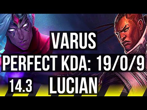 VARUS & Ashe vs LUCIAN & Nami (ADC) | 19/0/9, Legendary | EUW Challenger | 14.3