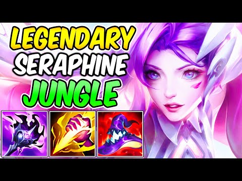 S+ SERAPHINE JUNGLE - LEGENDARY BATTLE DOVE SERAPHINE GAMEPLAY | Build & Runes | League of Legends