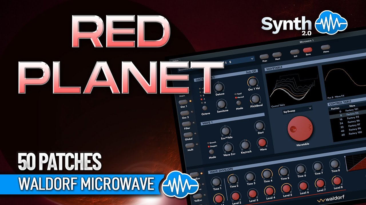 TPL086 - Red Planet - Waldorf Microwave 1 Plugin ( 50 presets ) - Video Preview 1