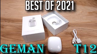 Best  Amazon Earbuds of 2021 GEMAN T12 Air Buds Pro