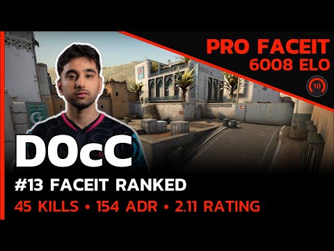 D0cC 45 KILLS ON FACEIT🔥 (DUST2) FACEIT LVL 10 / CSGO POV / Aug 19, 2023
