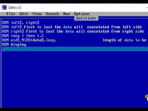 Qbasic Progam About Mid String Function