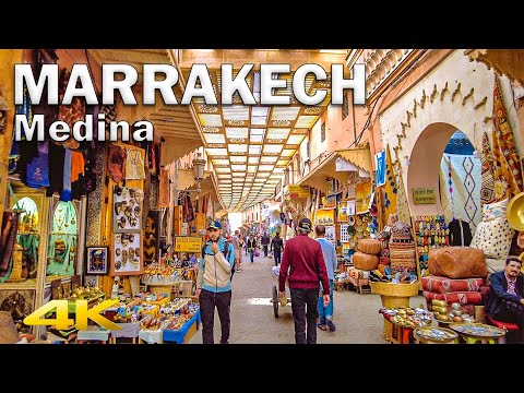 Lost in the Souks of the Marrakech Medina (incl. Jemaa El-Fna and Koutoubia)【4K – 60fps】🇲🇦