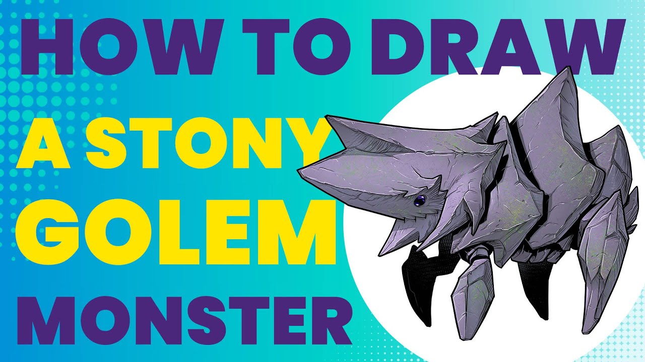 How to Draw a Stone Golem Monster – Shrack