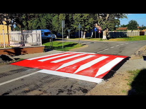 SEMCIR - Aplicare marcaj rutier bicomponent rosu antiderapant