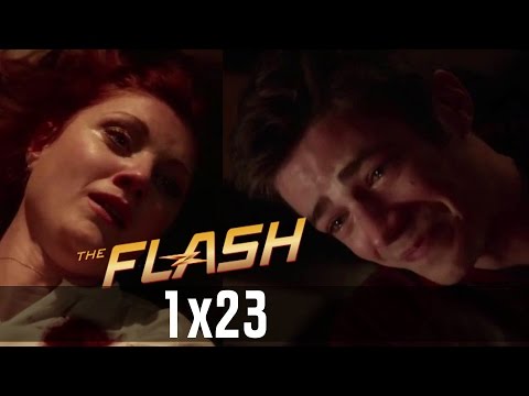 The Flash 1x23 - Barry Runs Back In Time To Save His Mother but future Barry Stops Him