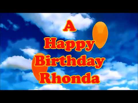 Rhonda Happy Birthday floating balloons