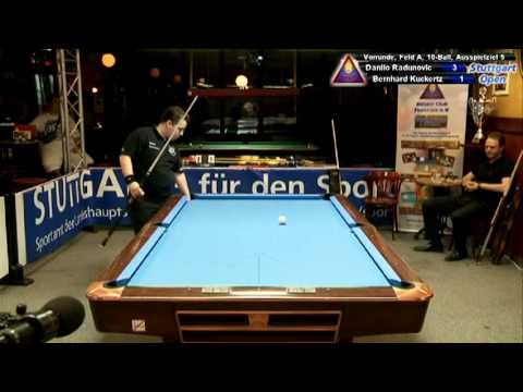 Stuttgart Open 2010 Radunovic-Kuckertz, 10-Ball, Pool Billard