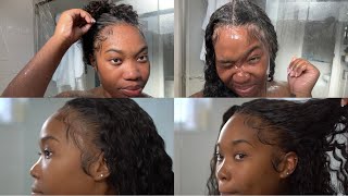 HOW TO TOUCH UP YOUR WIG IF YOU GET WET | WIG MAINTENANCE STEP BY STEP | 11 DAY OLD WIG INSTALL