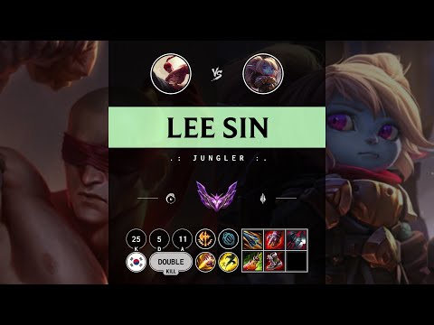 Lee Sin Jungle vs Poppy - KR Master Patch 14.9