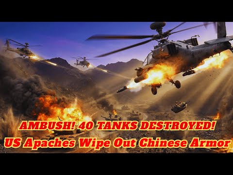 SURPRISE ATTACK! US Apaches DESTROY 40 Chinese Tanks - Beijing Panic!