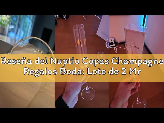 Vídeo relacionado con Nuptio Copas champán personalizadas para bodas: con Caja Regalo Madera, Juego De 2 Copas Prosecco Cristal, Regalo de plata de Compromiso, Brindis, Aniversario y Fiesta Despedidas De Soltera