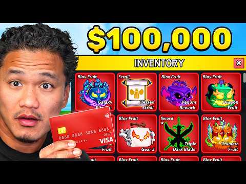 $1 Vs $100,000 Blox Fruits Account...