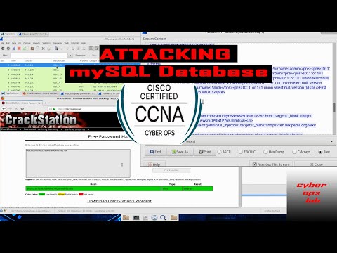 CCNA CYBERSECURITY OPERATIONS LAB | Attacking a mySQL Database