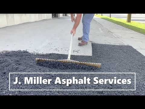 Raking Asphalt Patch - J. Miller Asphalt Services