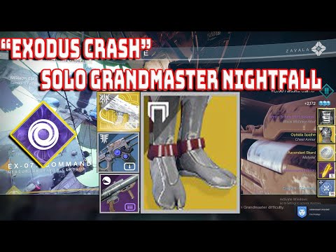 Solo Exodus Crash Grandmaster Nightfall w/ Hunter Boss Cheese (Platnium)