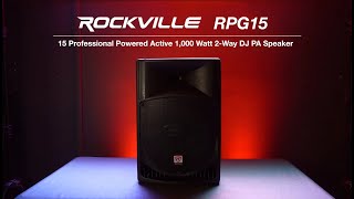 Video thumbnail for All About Your Rockville RPG15 15 Professional Powered Active 1,000 Watt 2-Way DJ PA Speaker by Rockville Audio