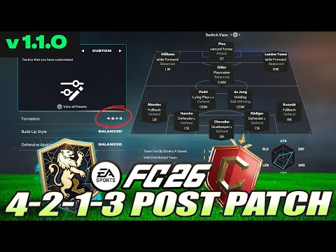 FC 26 AFTER (NEWEST) PATCH MOST META 4-2-1-3 FORMATION & TACTICS 🔥 INSANE SETUP THAT GUARANTEES WINS