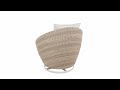 2 Seater Beige Rattan Round Bistro Set with Swivel Chairs and Table