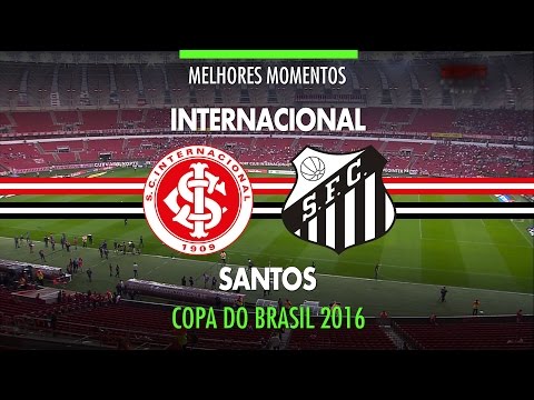 Melhores Momentos - Internacional 2 x 0 Santos - Copa do Brasil - 19/10/2016