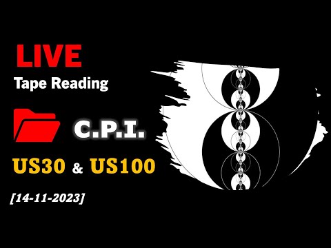 🔴 LIVE Tape Reading - CPI NEWS!-ICT concepts [us30 & us100]