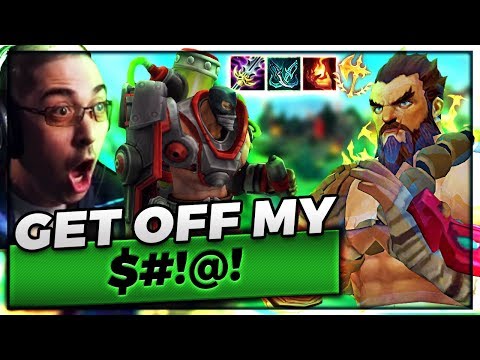 GET OFF MY $#@!@! | GODYR TOPLANE VS SINGED.... & GRAGAS?! - Trick2G