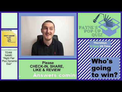 Payne's Pop Up Quiz No 23