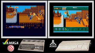 A500 vs Atari ST : GOLDEN AXE (Side by side comparison)