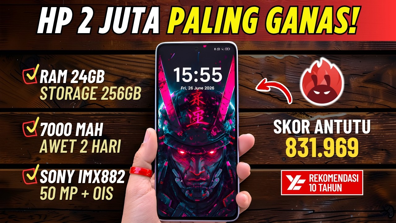5 Rekomendasi HP 2 JUTAAN TERBAIK [2,5 - 2,9 JUTA] Juni 2026