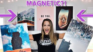 Trying HIGH TECH Magnetic Wall Art! Room Decor HACK! 😱