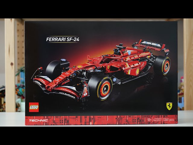 Vídeo relacionado con Caja expositora de figuras para LE-GO para 42207 Ferrarri SF-2-4 F1 Racing, acrílico, a prueba de polvo, transparente, caja de almacenamiento personalizada (sin modelo) (fondo A)
