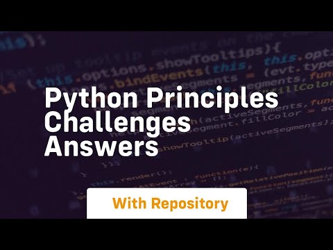 Python Principles Challenges Answers
