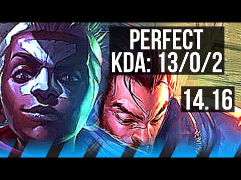 EKKO vs YASUO (MID) | 13/0/2, Legendary, 6 solo kills, 1100+ games | EUW Master | 14.16
