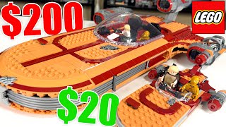 $20 VS $200 LEGO Star Wars LUKE'S LANDSPEEDER Comparison! by MandRproductions
