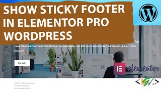 How to Display Sticky Footer in WordPress using Elementor Pro