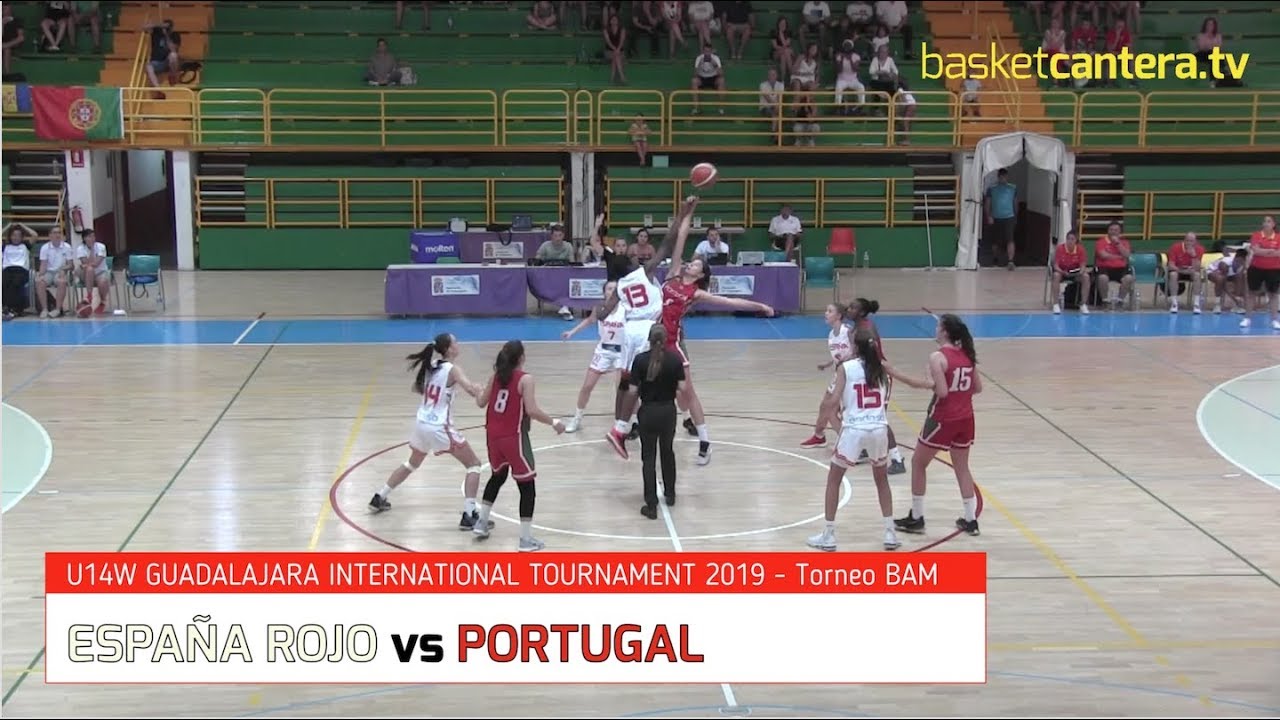 U14Fem - ESPAÑA ROJO vs PORTUGAL.- Torneo Internacional Infantil Fem. BAM 2019 (BasketCantera.TV)