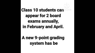 New Syllabus For Class 10 , CBSE . New grading System for Class 12 .