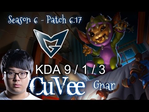 SSG CuVee GNAR vs SHEN Top - Patch 6.17 KR Ranked | League of Legends