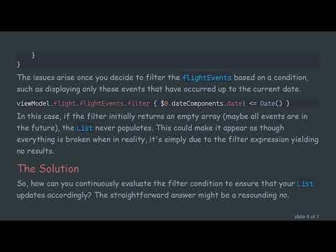 How to Keep Your SwiftUI List in Sync with Filtered Data Using Timers