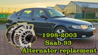 Saab 9-3 OG 1998-2003 Alternator replacement