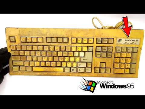 Windows95 Keyboard Restoration - Yellowed Plastic Retrobright
